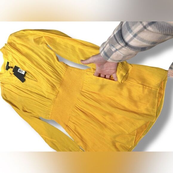 NWT Rag & Bone Calista Long Sleeve Pockets Cotton Mini Dress Size XS - Picture 13 of 14